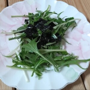 しょうが香る♡シャキシャキ食感♡水菜の海苔のサラダ